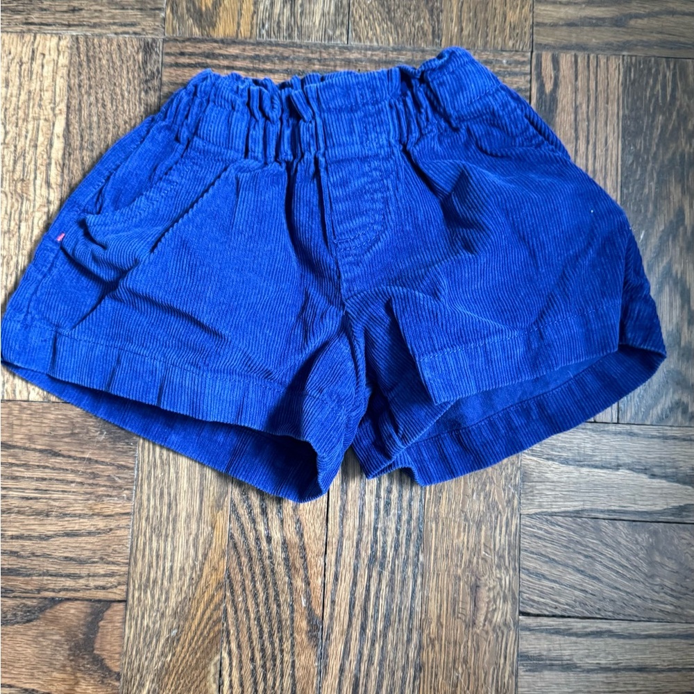 Girls mini Boden Blue Corduroy Shorts 2-3T